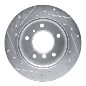 Dodge Sprinter 3500 Brake Rotor (1) - Rear - R1 Concepts - Drilled & Slotted - Silver - `02-`18